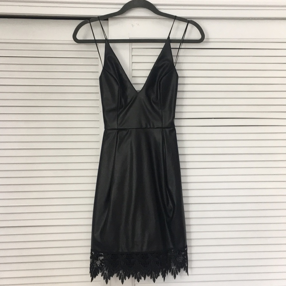 Awesome Top shop faux leather bodycon dress